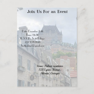 Cartão Postal De Convite Distrito histórico na cidade de Quebec
