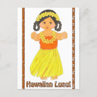 Cartão-postal de convite do Havaí Luau
