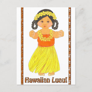 Cartão-postal de convite do Havaí Luau