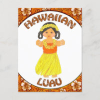 Cartão-postal de convite do Havaí Luau