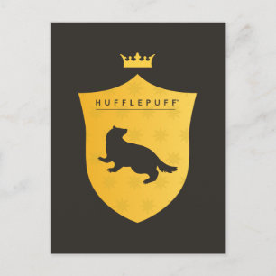 Cartão Postal De Convite Dourado HUFFLUFF™ Crest Crowado