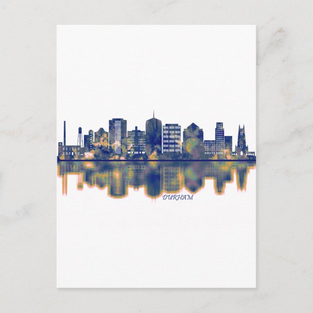 Cartão Postal De Convite Durham Skyline (Frente)