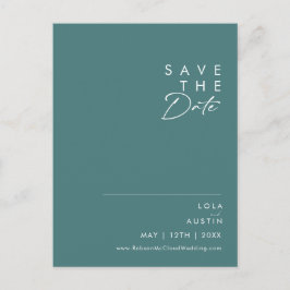 Cartão Postal De Convite Dusty Boho | Salve o Dia Verde