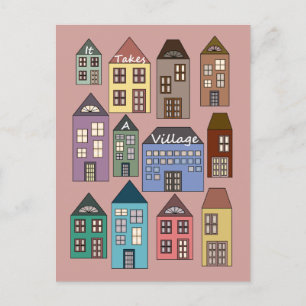 Cartão Postal De Convite É preciso uma vila