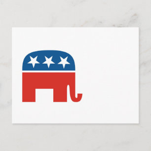 Cartão Postal De Convite elefante do partido republicano dos estados unidos