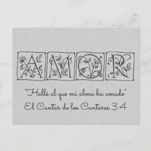 Cartão Postal De Convite Encontrei Uma Que Minha Alma Adora~Escritura~Espan