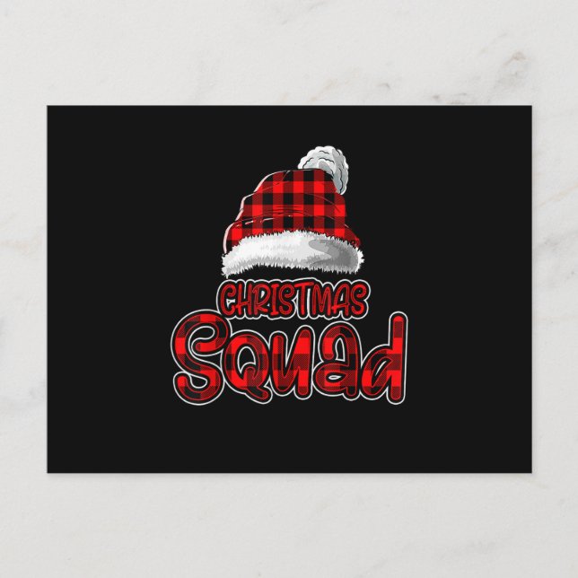 Cartão Postal De Convite Equipe de Natal Grupo Familiar Combinando Piada Na (Frente)