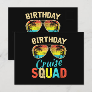 Cartão Postal De Convite Equipe do Cruzeiro de Aniversário