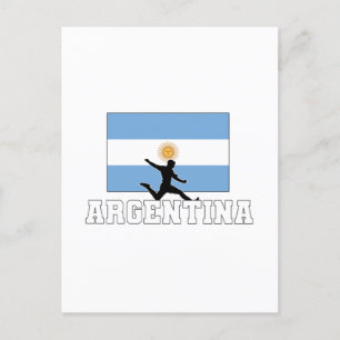 Cartão Postal De Convite Equipe Nacional de Futebol da Argentina