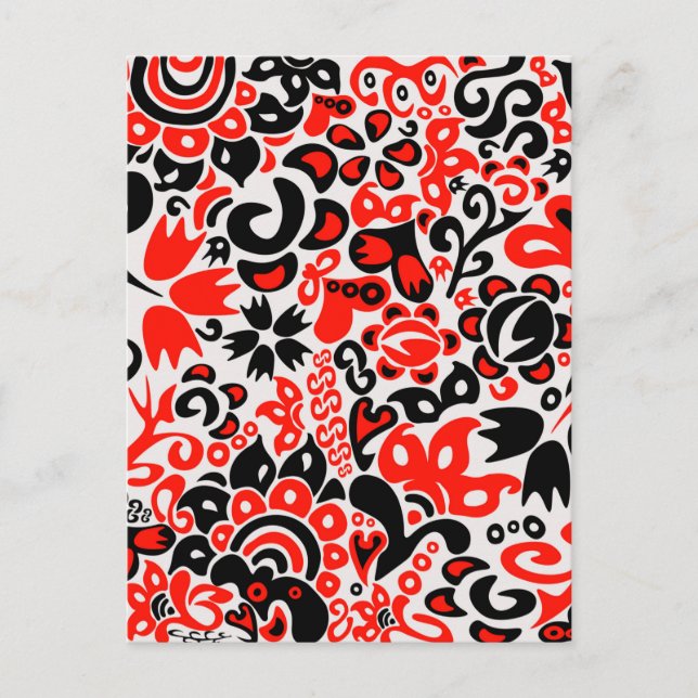 Cartão Postal De Convite Espetáculo floral de arte popular ucraniana (Frente)