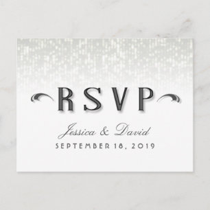 Cartão Postal De Convite Estilo de Deco de Arte Simplicidade RSVP - Seleçõe