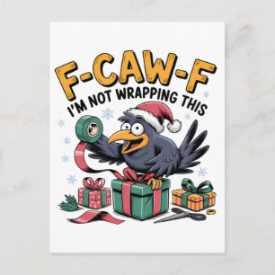 Cartão Postal De Convite F-Caw-F Não Estou Envolvendo Este Natal Divertido