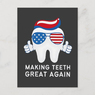 Cartão Postal De Convite Faça os Dentes Grandes Novamente Odontologia 4 de