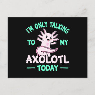 Cartão Postal De Convite Falando Com Meu Amante de os animais Axolotl Kawai