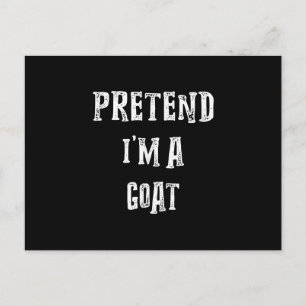 Cartão Postal De Convite Fantasía de Halloween Pretend I'm A Goat