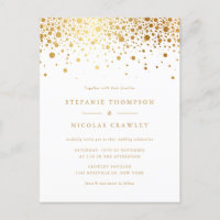 Faux Gold Foil Confetti Dots Casamento