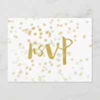 Faux Gold Foil Confetti RSVP
