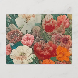 Cartão Postal De Convite fechamento de uma pintura de flores