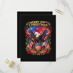 Cartão Postal De Convite Feliz 250º Natal 1776 2026 Águia Patriótica