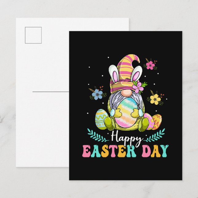 Cartão Postal De Convite Feliz Dia de Páscoa (Frente/Verso)