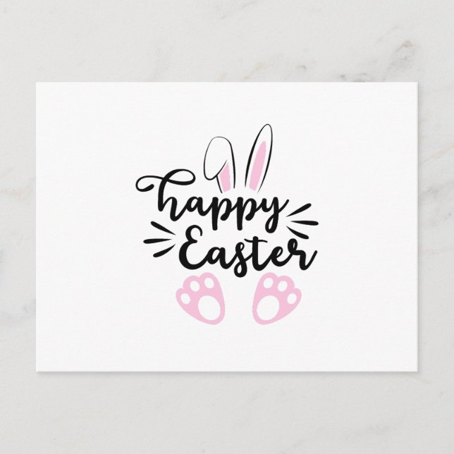 Cartão Postal De Convite Feliz Páscoa (Frente)