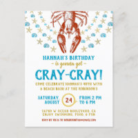 Festa de aniversário | Adulto de Crayfish de praia
