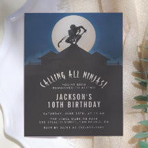 Festa de Aniversário de Ninja Moderno no Telhado S
