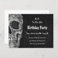 Festa de aniversário do crânio gótico RIP para seu