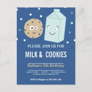 Cartão Postal De Convite Festa de aniversário moderna personalizada