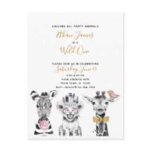 Festa de aniversário Preta Amarelo Branco Selvagem