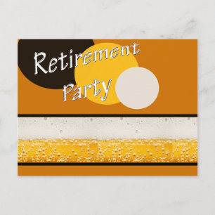 Cartão Postal De Convite festa de aposentação