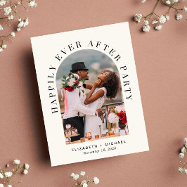 Cartão Postal De Convite Festa de Arco de Felizes Para Sempre Foto Casament