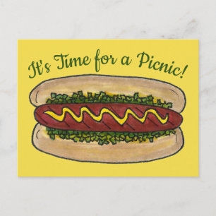 Cartão Postal De Convite Festa de Biscoito de Sindicato de Cachorro Quente