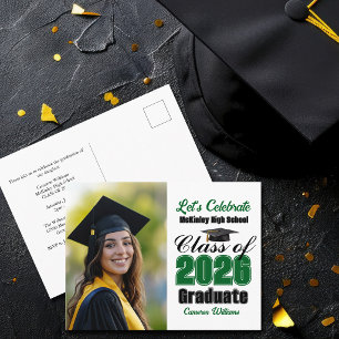 Cartão Postal De Convite Festa de Formatura da Turma Verde de 2026