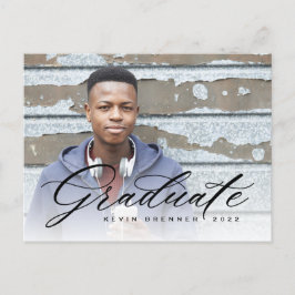 Cartão Postal De Convite Festa de Fotografia do Formando Elegante Calliogra