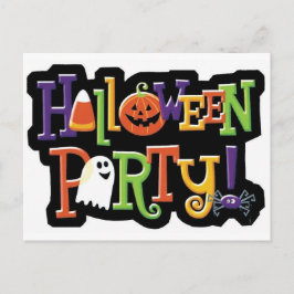 Cartão Postal De Convite Festa de Halloween