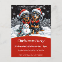 Festa de Natal Dachshances e Snowman