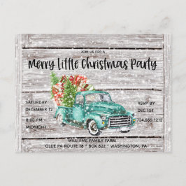 Cartão Postal De Convite Festa de Natal de Caminhão Russo Vintage sobre Mad
