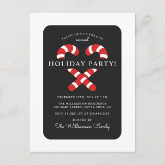 Cartão Postal De Convite Festa de Natal de Candy Candy Candy