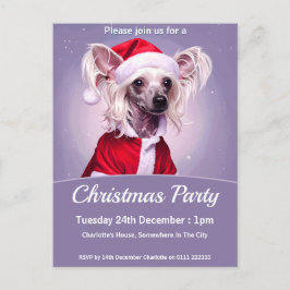 Cartão Postal De Convite Festa de Natal do Crista Chines