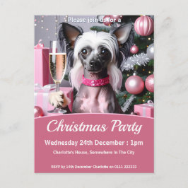 Cartão Postal De Convite Festa de Natal do Crista Chinesa