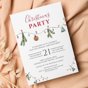 Cartão Postal De Convite Festa de Natal Moderna do Office Party