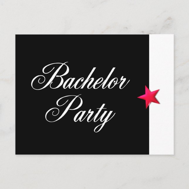 Cartão Postal De Convite Festa de Solteiro (Frente)