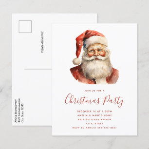 Cartão Postal De Convite Festa do Pai Natal