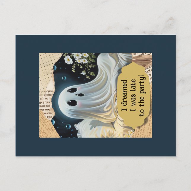 Cartão Postal De Convite Festa Ghost Halloween (Frente)