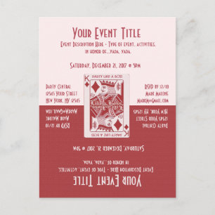 Cartão Postal De Convite Festa Noite de Jogo Divertido