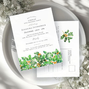 Cartão Postal De Convite FESTA SURPRESA Aniversário de 55 anos Flor de Nasc