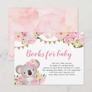 Cartão Postal De Convite Fita Floral Cor-De-Rosa: Livros De Koala Para Bebê