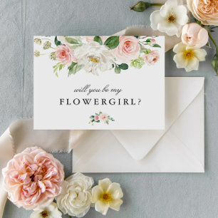 Cartão Postal De Convite Flor cor-de-rosa, você será meu cartão de floricul