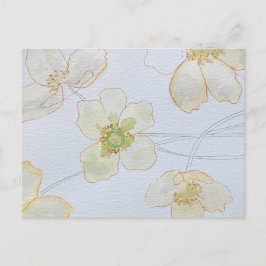 Cartão Postal De Convite floral moderno